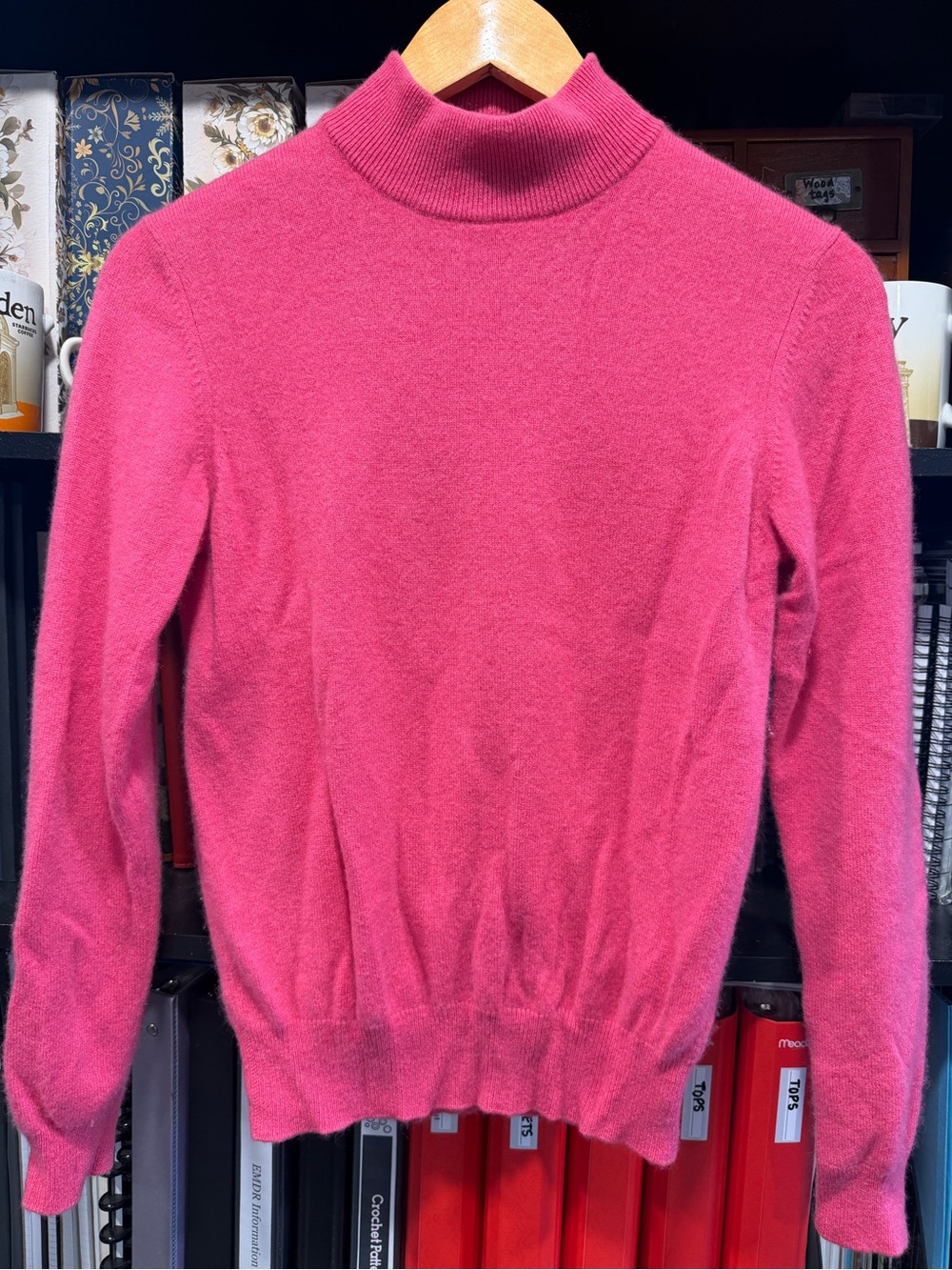 Charter Club Bright Pink Turtleneck Sweater